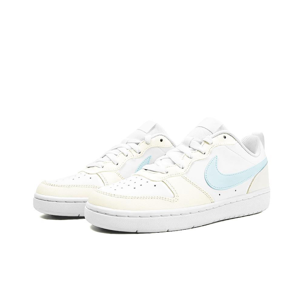 Nike Court Borough Slip Resistant Abrasion Resistant Low top Skateboard Shoes Women's Blue Beige White BQ5448-100(Team746-)