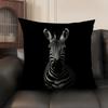 Zebra Cushion Cover Natural Linen Organic Fabric Double-Sided Printing Sofa Home Decor Gift Pillow Case