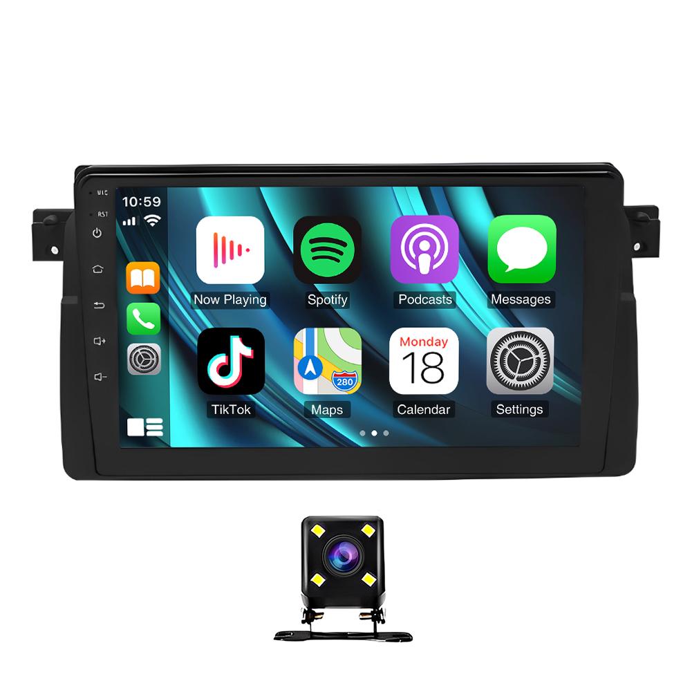 9-inch Carplay Android 11 Car Radio GPS Navi CarPlay with AHD Camera 8-Core 2+32G Compatible for 98-06 E46