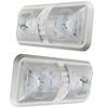 2Pcs Rv Smd2835 Led 12V Fixture Ceiling Camper Trailer Marine Double Dome Light
