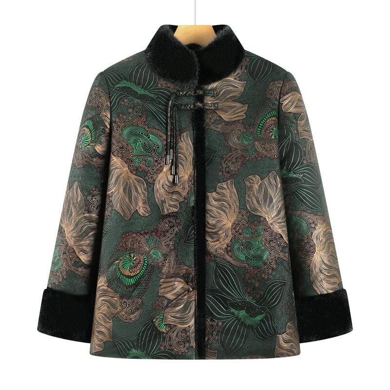 Elderly Women's Chinese Style Winter Padded Coat