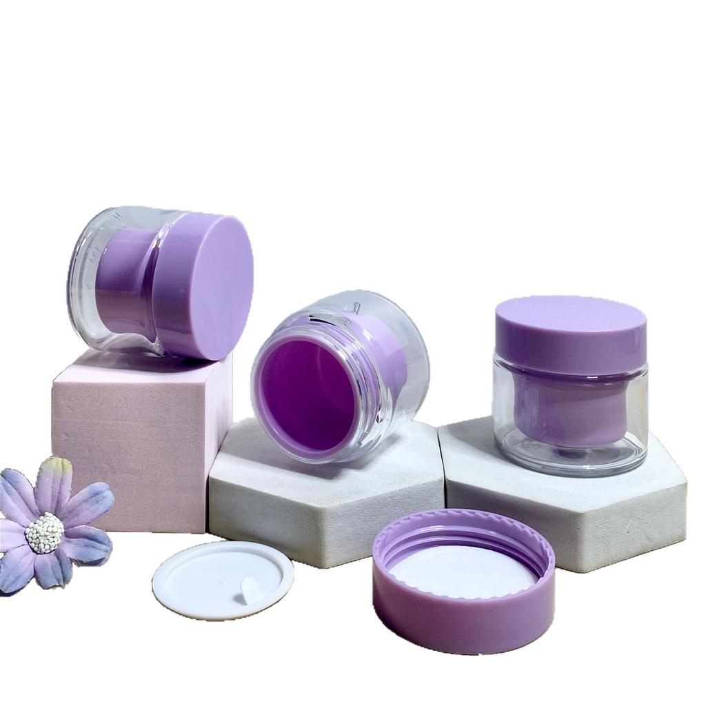 30g Purple Inner Cream Jar, PET Face Moisturizer Pot, Refillable Eye Cream Container for Skincare