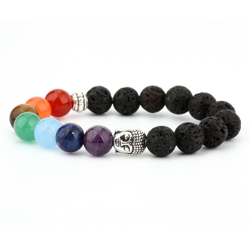 JYL TS Bracelet Colorful Stone  Volcanic Style Brings Vibrant Luck And Joy