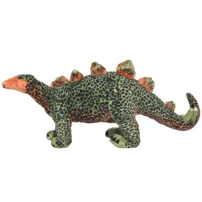 VidaXL Jouet en peluche Dinosaure Stegosaurus Vert et orange XXL 91346