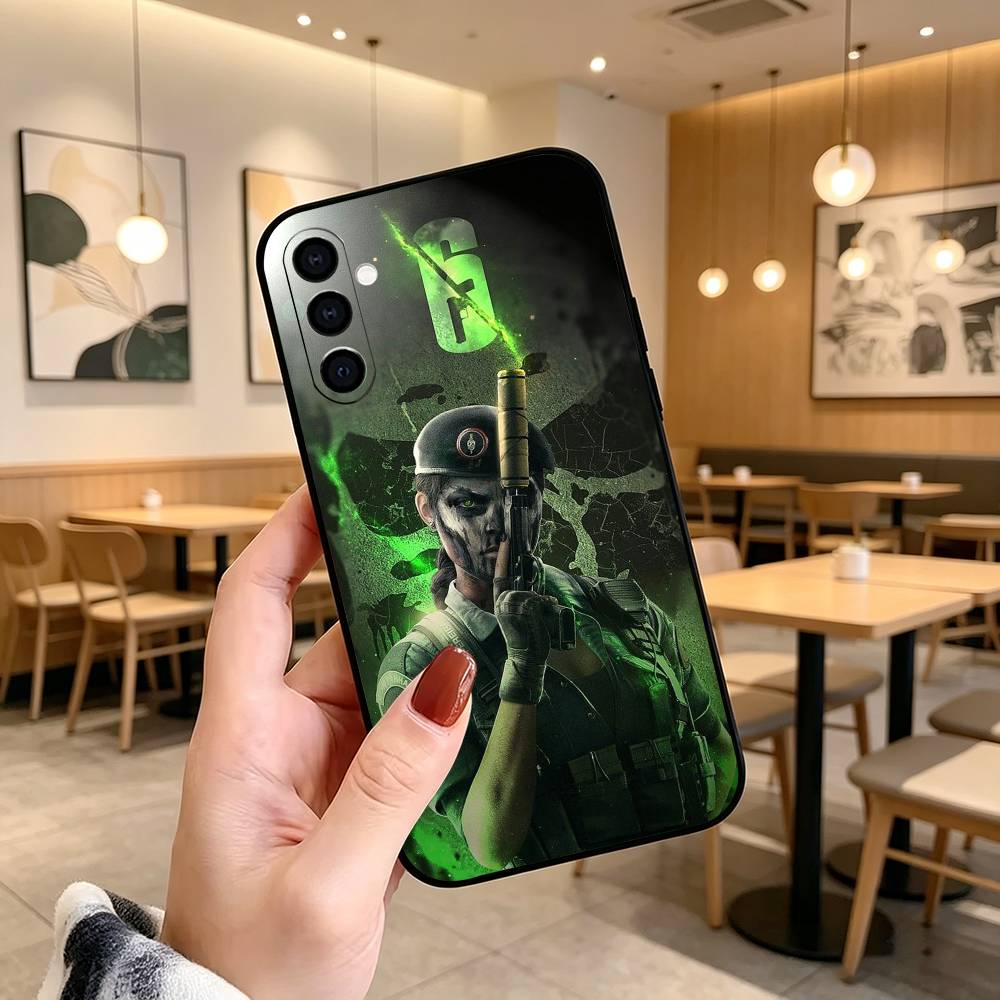 For Z-Rainbow S-Six S-Siege  Phone Case Black Silicone Soft For Samsung Galaxy A73,A72,A71,A70,A53,A52,A51