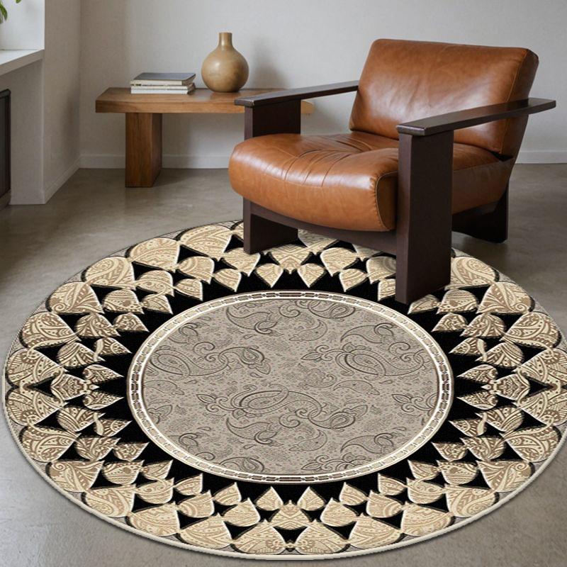 Vintage Bohemia Round Rug Chair Mat Fluffy Carpet Living Room Home Decor Large Area Rugs Antiskid Bathroom Entrance Foot Mats