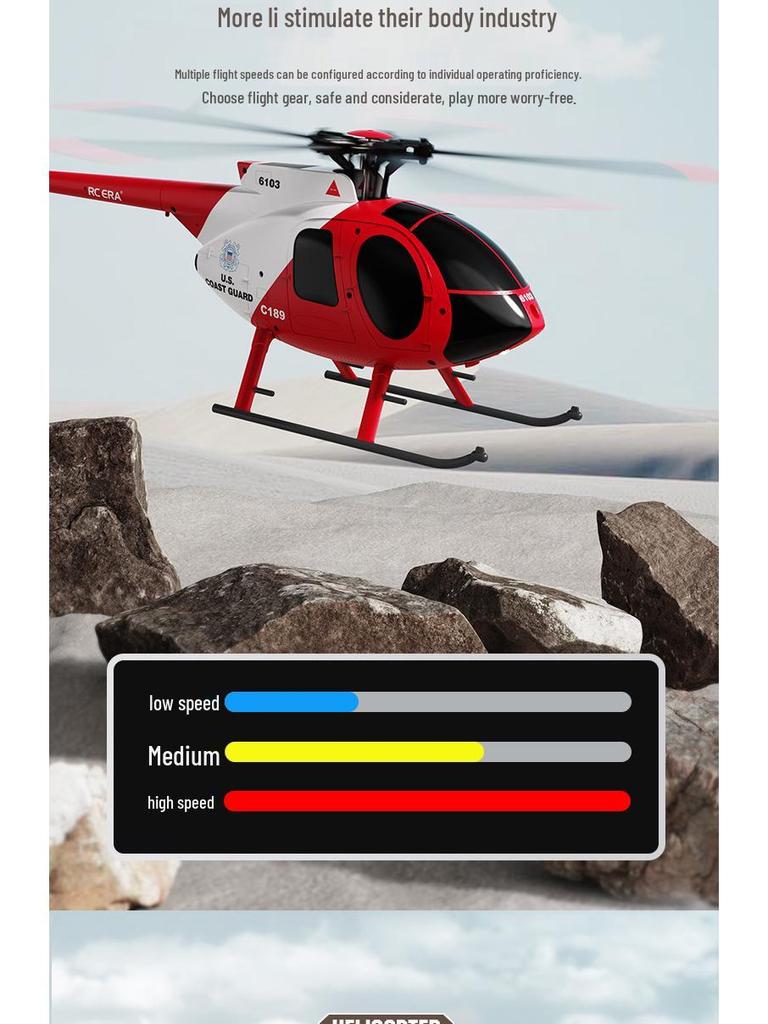 Kubi Bingke C189 Optical Flow Remote Control MD500 Military Helicopter Toy