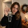 15cm Realistic Human Skeleton Miniature Hanging Tabletop Decor for Halloween Party Home Display Classroom Educational Prop