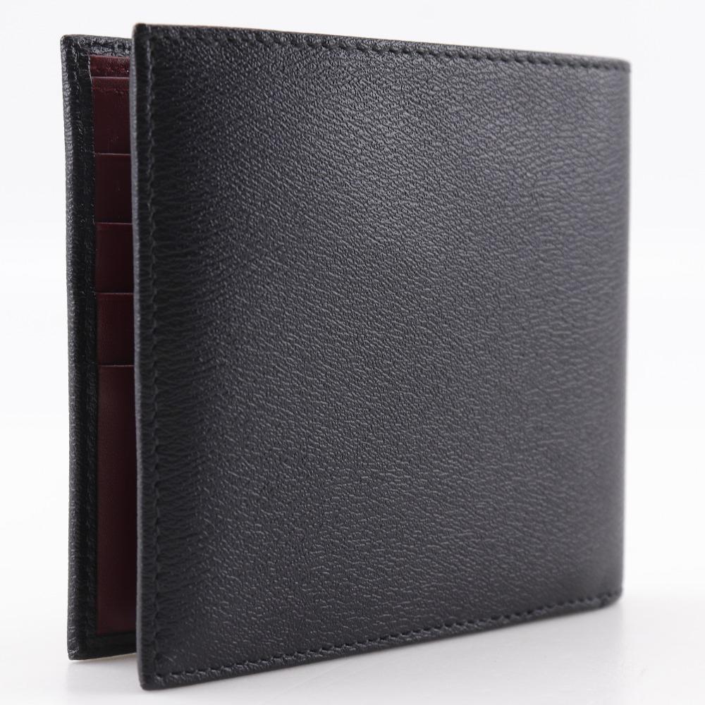 Loewe Anagram Bi-Fold Wallet 103.30.302 Bill Compartment Black Leather Mens Used