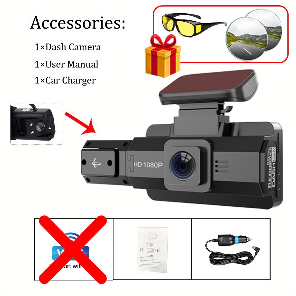 

Двойной объектив WIFI видеорегистратор для автомобилей 1080P видеорегистратор камера для автомобиля 3-дюймовый ночной видение автомобильный видеорегистратор черный ящик автомобильный аксессуар NONE