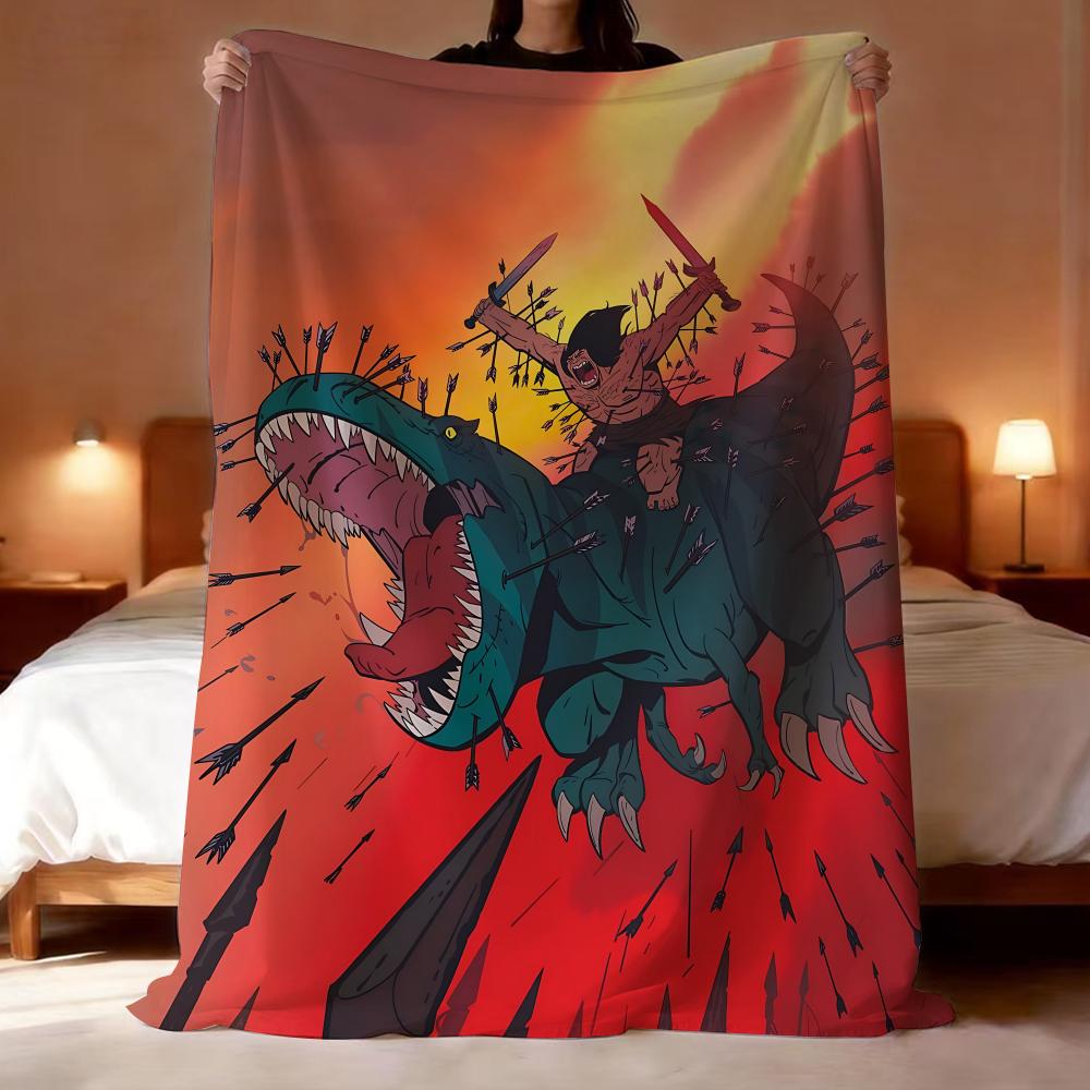 Anime M-Movie P-Primal Throw Lightweight 240g Flannel Blanket Soft Skin-friendly for Summer Cooling 75X95CM