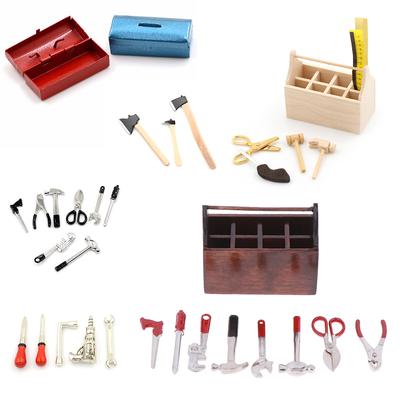 Mini Repair Tools Simulation Toolbox Model Toys for Doll House Decoration 1/12 Dollhouse Miniature Accessories