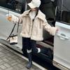 2025 Girls' Autumn/Winter Fleece-Lined Leather & Fur Coat - Stylish One-Piece for Kids