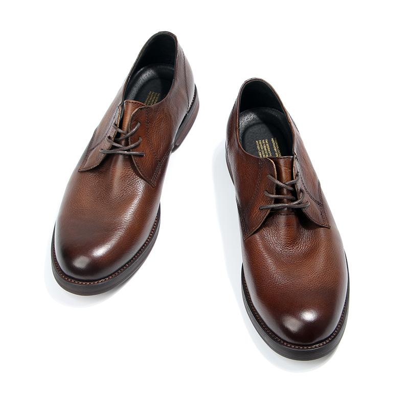 British Leather Shoes Men'S Business Leisure First Layer Cowhide Retro Hand-Polished Old Men'S Shoes 1107-13