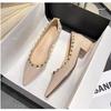 Designer Women Shoes Fashion Rivet Pumps Girl Street Beautiful High Heels Shoes Pointed Toe Dress Shoes