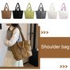 Women Puffy Top-handle Bag Solid Color Checkered Quilted Handbag Large Capacity Casual Autumn Winter Female Bag