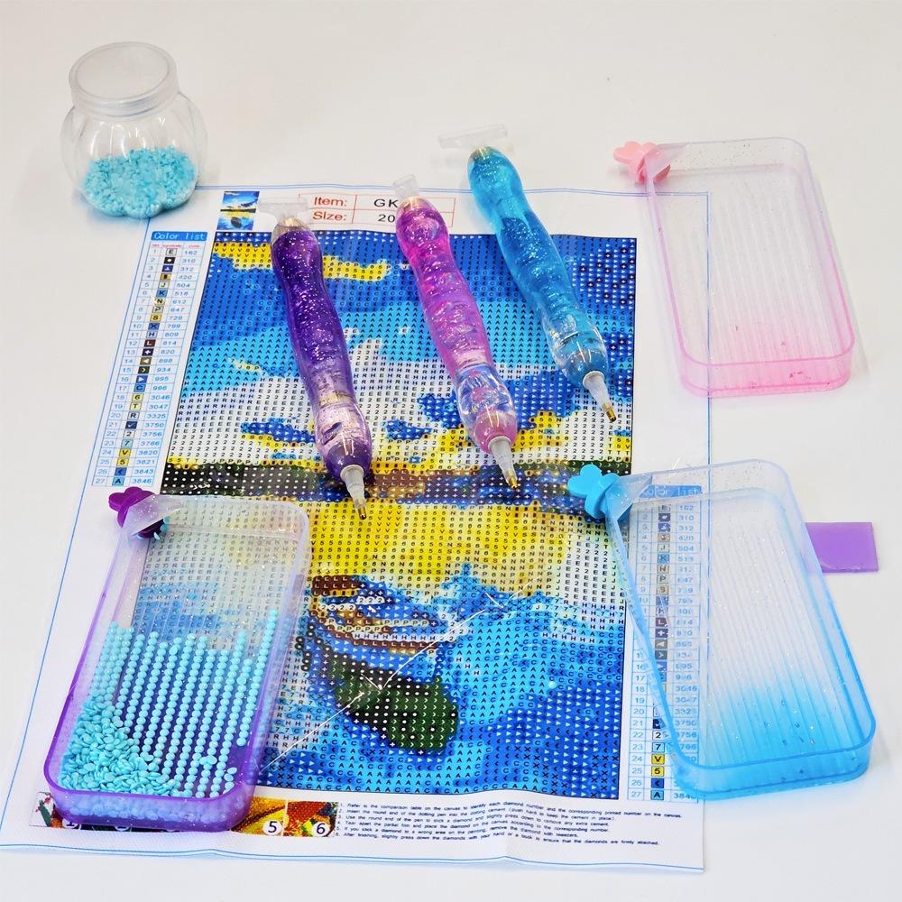with Multifunctional Tips Diamond Painting Pen Replacement Pen Heads DIY Craft 5D Diamond Painting Tool with Stopper Embroidery