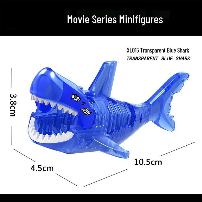 Cross-border Movie Series: Animal, Pirate, Ghost, Shark Building Blocks - Small Particle Assembly Toys