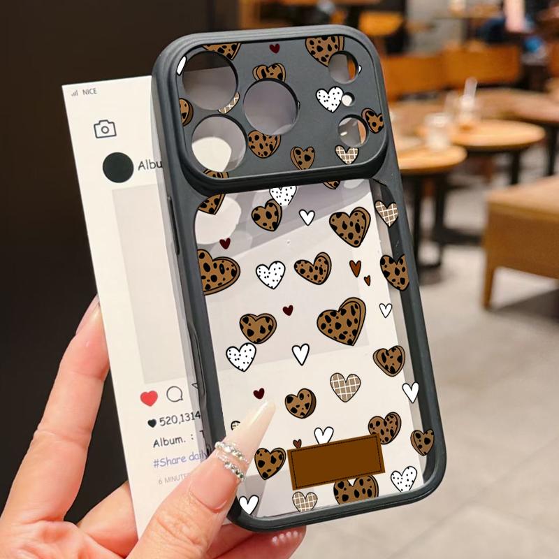 Candy Color Love Hearts Case For iPhone 17 Pro Max For iPhone 16 15 14 13 Pro Max Luxury Hybrid TPU+PC Clear Back Hard Cover