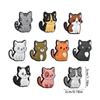 10PCS Handmade Pendant Silicone Cat Bead Craft Kits Creative Keychain Making Supply Necklace Making Kits Animal Beads