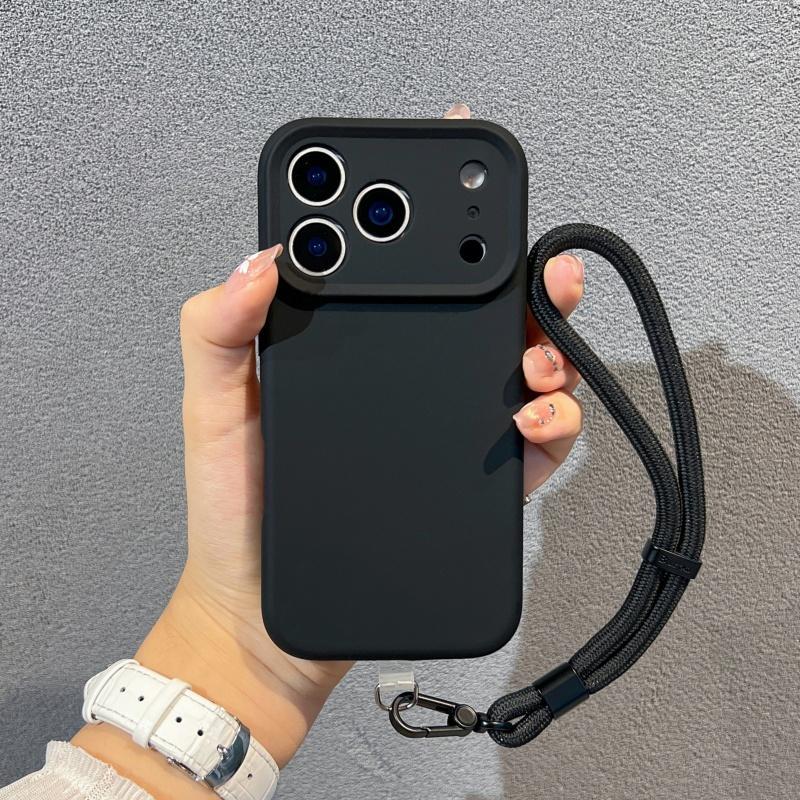 With lanyard, suitable for Apple 11promax mobile phone case iPhone11air liquid silicone anti-drop case, female.