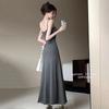 Damen Sommer 2024 Einseitiges Elastisches Trägerkleid - Taillenschlankmachender Langer Rock