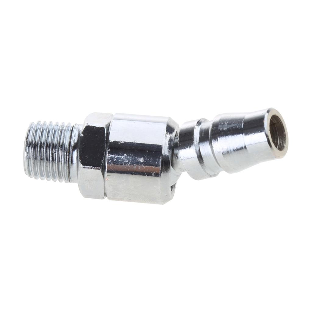 1/4 "Rotary Air Plug- 2-Piece Set Industrial Rotary Coupler and Plug 1/4" NPT External Thread Air Hose- Fittings-