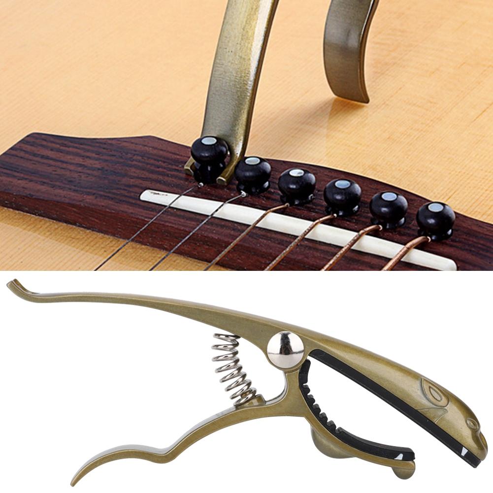 K72 Guitar Capo Zinc Ally Bronze Coloured Frog Shaped Capo for Guitar Ukulele Mandolin