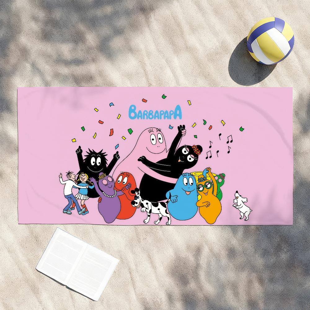 Anime B-Barbapapa Birthday Towel Towels For Beaches Yoga Studios Gyms Hot Springs Swimming Pools And Picnics