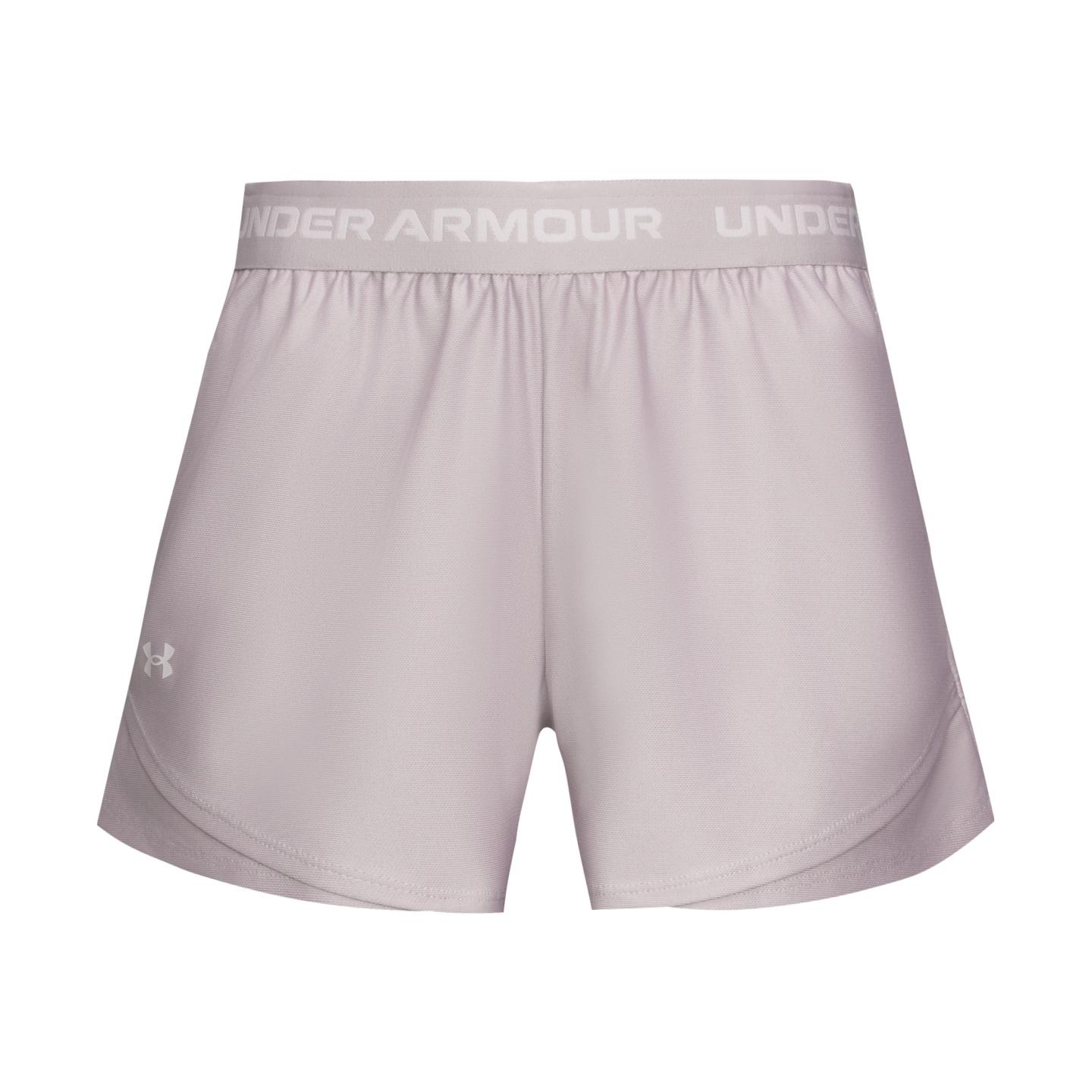 

Under Armour Lightweight Training Solid Color Minimalist Breathable Everyday Versatile Sports Shorts Women shorts Dawn-Gray Pink 1390379-009 XXL
