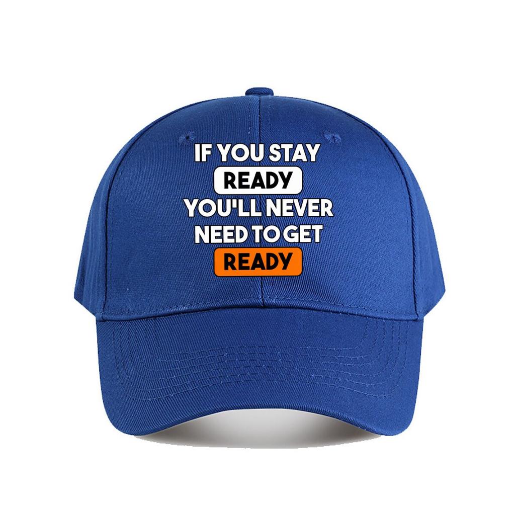 Motivational Ready Quote Wall Art Baseball Cap Fashion Unisex Sunhat Womens Outdoor Sports