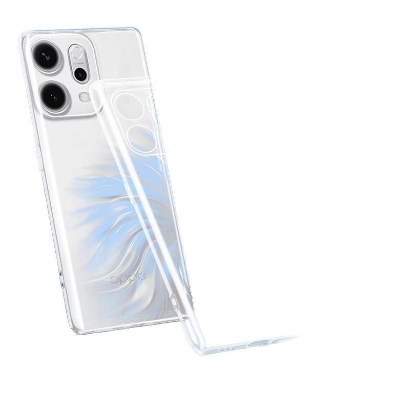 Applicable to opporeno14pro mobile phone case new transparent silicone Reno14 lens anti-drop protective case soft por