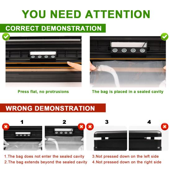 Vacuum Sealer Compact Automatic Dry Moist Modes Sealing Packing Machine Food Preservation
