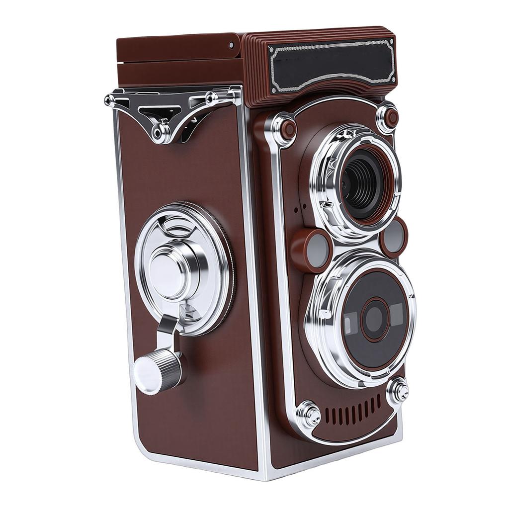 Vintage Digital Camera Portable TLR Retro 2.7K Video 24MP Autofocus Vlog Camera Manual Joystick for Beginners Teens Adults