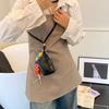 Simple Small Square Wallet PU Leather Lipstick Storage Bag Portable Halterneck Coin Purse  Female