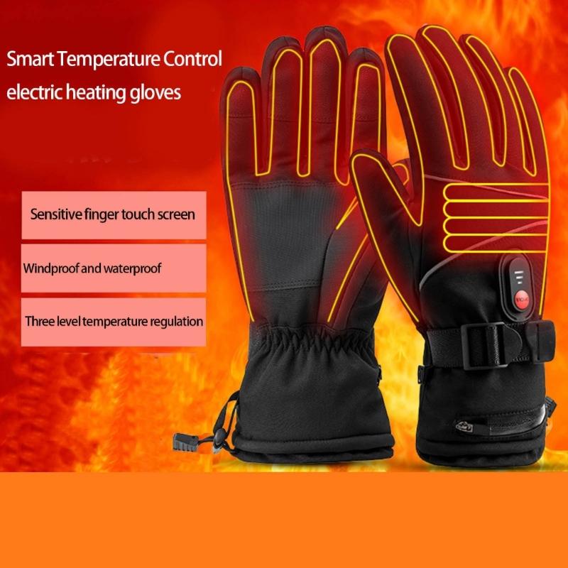 Winter Heated Gloves Waterproof Cold Weather Outdoor Sports USB Powered