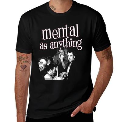 Ausrock Mental As Anything T-Shirt 2 T-Shirt T-Shirts für Mann Baumwolle Weich Lustige T-Shirts Mann T-Shirt Mann Baumwoll-T-Shirt