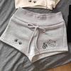 Women's 2026 Color Block High Waist Retro Sports Shorts - Drawstring, Loose, Casual Versatile Hot Pants