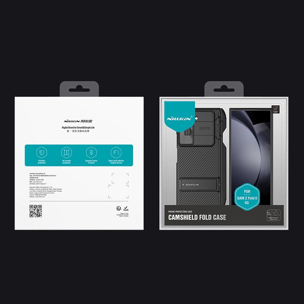 Etui Nillkin Camshield Fold Case Na Samsung Galaxy Z Fold 6 5G Z Uchwytem Na Rysik - Czarny