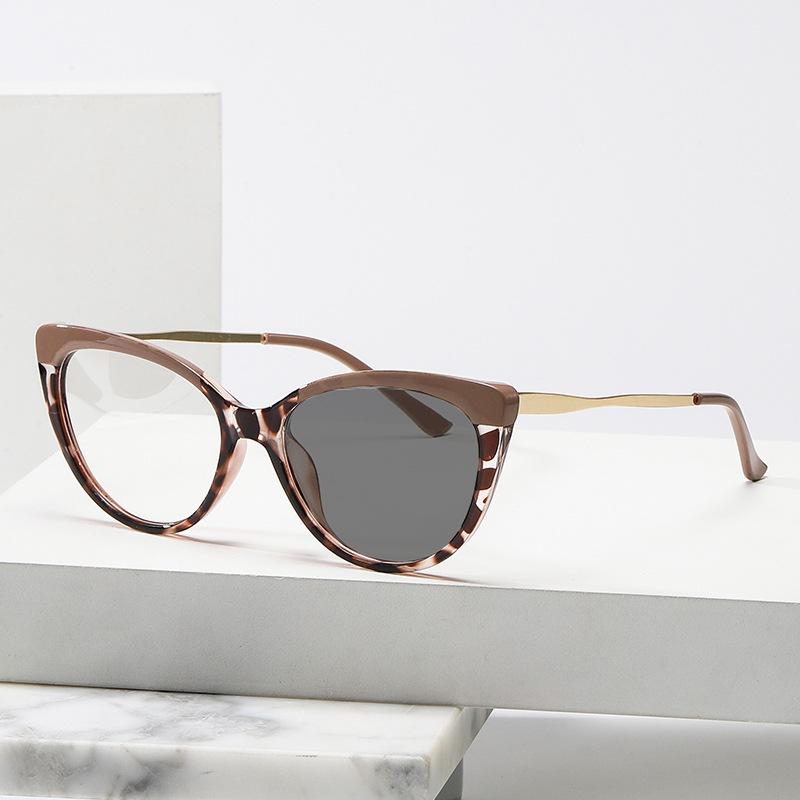 Pochromic Glasses Anti-blue Light Glasses for Women Cat Eye Metal Frame Retro Eyeglasses   Accesorios Para Mujer