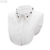 Fashion Women's Embroidery Shirt Fake Collar Removable Mujer Faux Cols White Sweater False Collar Lapel Shirt Blouse Detachable
