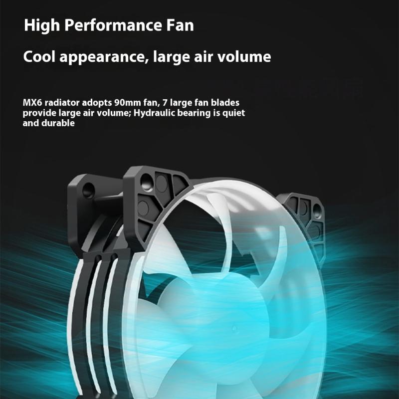 6 Heat Pipe ARGB CPU Air Cooling Fan PWM ARGB Cooling Fan For LGA PC Case Computer Hardware Thermal Management