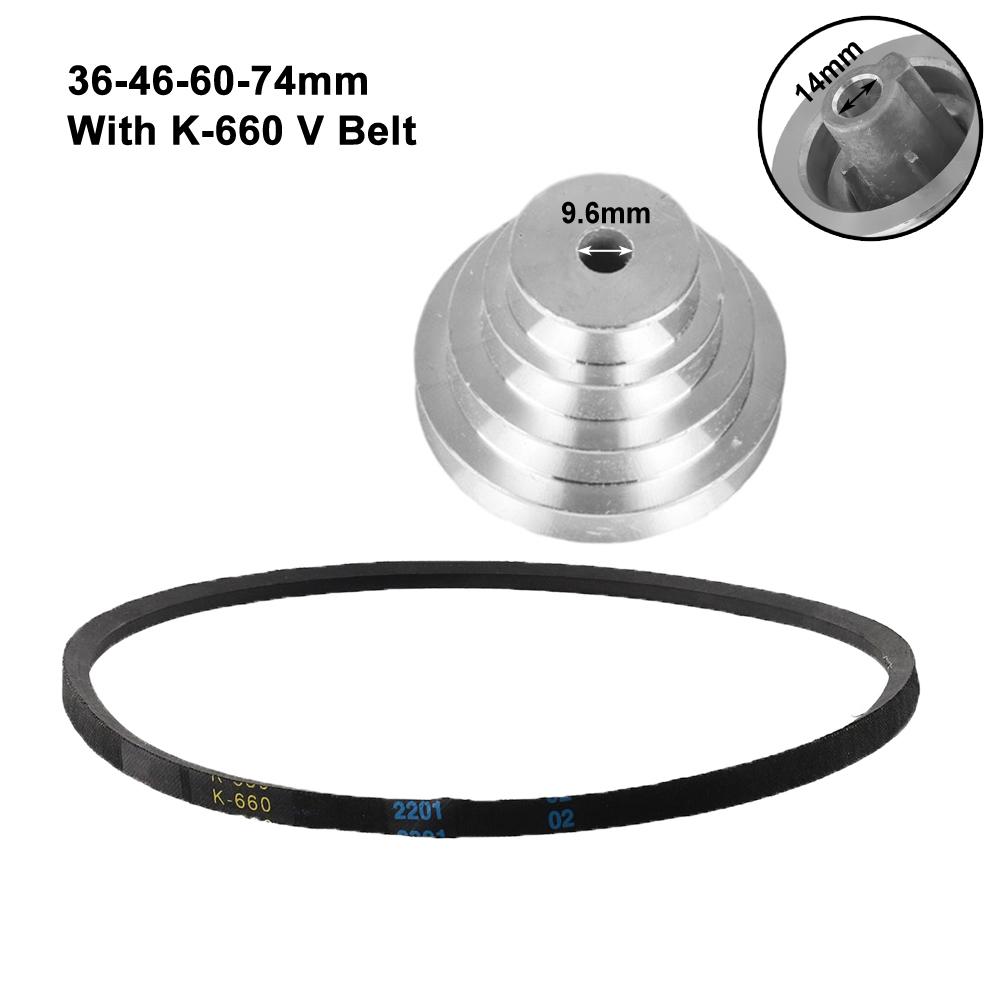 

Benchtop Drill Press Transmission Wheel Benchtop Drill Press Transmission Wheels V-belt K660 Silver Black Color 4 Step/5 Step