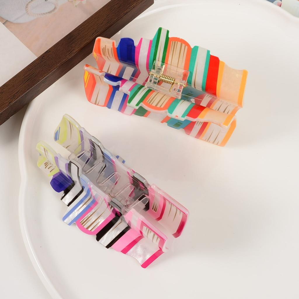 1 Piece of Niche Acrylic Bookshelf Book Candy Colored Hair Clip, Fresh Story Book Hair Clip, Large Y2k Dopamine Disc Hair Clip,
