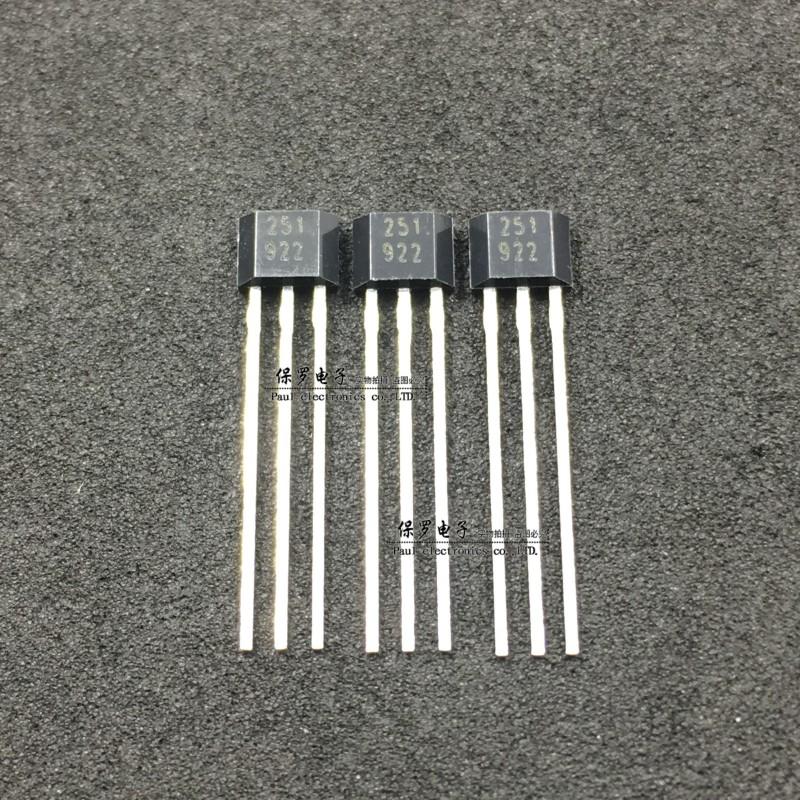 

50pcs/ HAL251 screen printing 251 non-polar magnetic control switch all-pole micro-power Hall element Hall sensor to-92