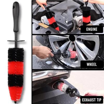 Kartáč na kola Easy Reach Čistič ráfků a pneumatik Kartáč s dlouhými měkkými štětinami Kartáč na detailing auta Víceúčelové použití pro čištění kol Kartáč