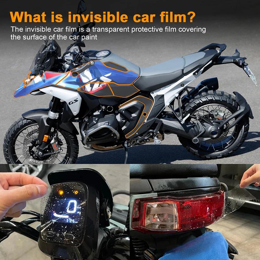 TPU Paint Protective Foil for BMW R1300 GS 2023 2024 Motorcycle Frame Anti-Scratch Invisible Protection