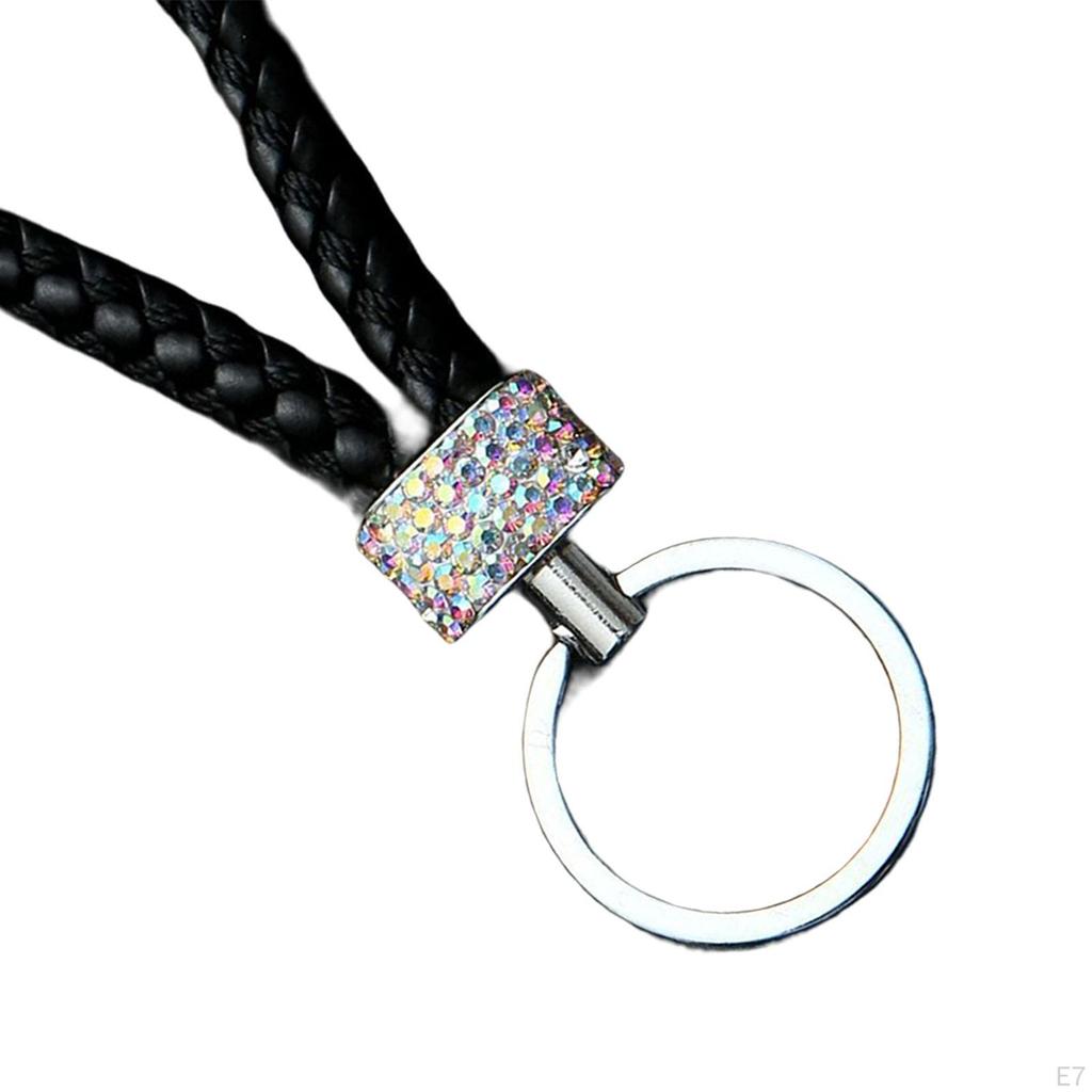 Automotive Universal Car Keychain with Sparkly Rhinestone for Automobile, Home and Office Durable