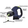 Aug. Auto Retractable Dual Dog Leash With Flashlight Waste Bag Box Roulette Double-Ended Traction Rope Pet Dog Supplies