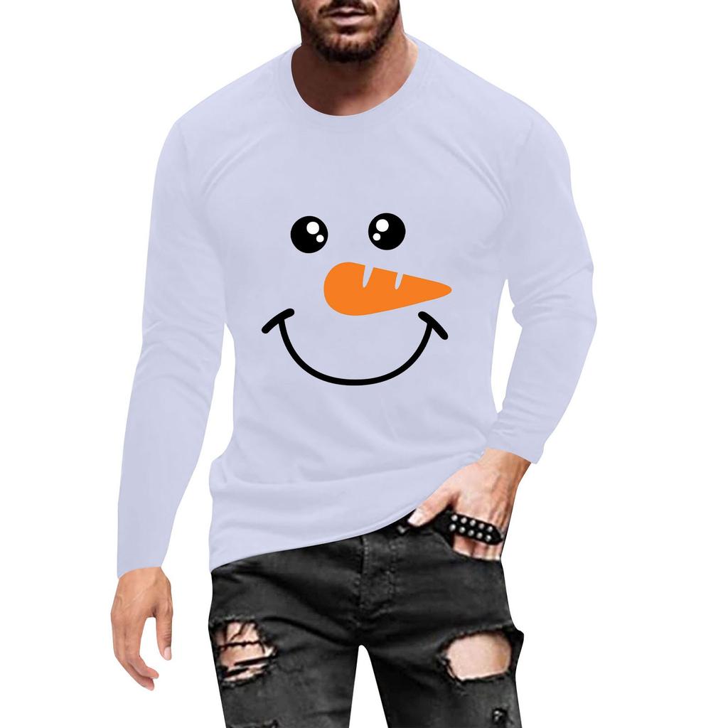 Men's T Shirt O-Neck Clothing Apparel Outdoor Long Sleeve Print Fashion Designer Vintage